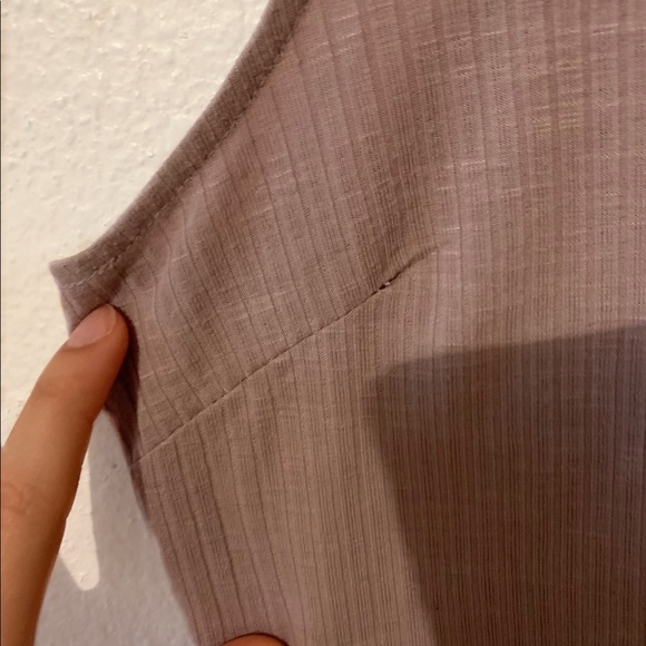 Lilac Mock Neck Crop Top - Picture 5 of 6